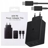 SZYBKA ŁADOWARKA 3x USB 65W 1x USB-A +2x USB-C DLA SAMSUNG GALAXY +KABEL 1M