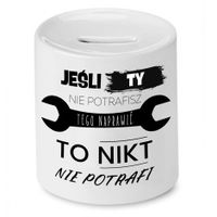 Skarbonka Dla Budowlańca To Nikt Nie Potrafi Z Nadrukiem Ze Zdjęciem