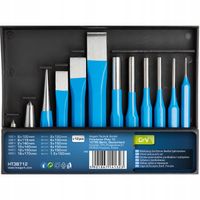 ZESTAW PRZECINAKÓW, PUNKTAKÓW I WYBIJAKÓW 12 szt. HOGERT HT3B712