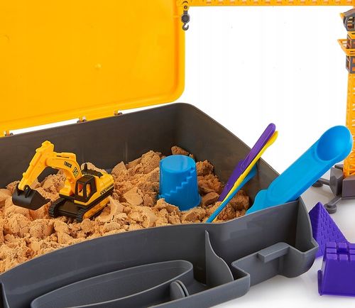 Zestaw Konstrukcyjny Dźwig Piasek Kinetyczny Pojazdy Budowlane dla Dzieci na Arena.pl