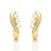 kolczyki ze stali szlachetnej platerowane 14k złotem, zapięcie angielskie