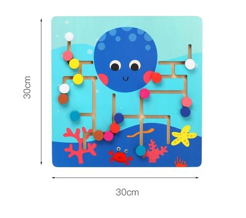 gra logiczna labirynt drewniany ośmiornica pod wodą jhtoy-647 na Arena.pl