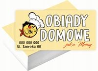 Wizytówki firmowe 200 szt RÓŻNE WZORY do wyboru OBIADY DOMOWE