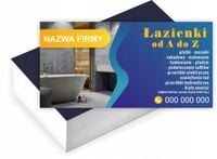 Wizytówki firmowe reklamowe 200szt ŁAZIENKI PŁYTKI GŁADZIE dużo wzorów