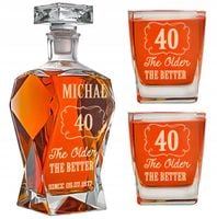 KARAFKA + 2 SZKLANKI DO WHISKY NA PREZENT GRAWER