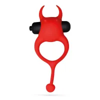 crushious daemon silikonowy pierścień wibrujący czerwony 12,5 cm
