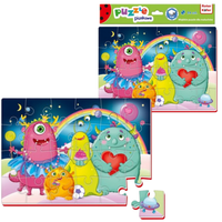 Puzzle Piankowe Potworki Edukacyjne 24 El. Dla Dzieci Rk1201-03