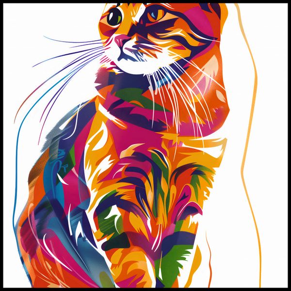 Plakat 90x90cm Nasycony Kot zdjęcie 2