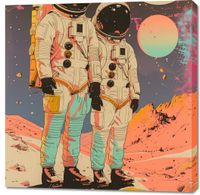 Obraz 100x100cm Astrounauci Kosmonauci
