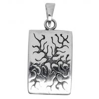 SREBRNY WISIOREK PROSTOKĄTNY Z OKSYDOWANYM WZOREM SREBRO PRÓBY 925