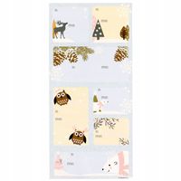 NAKLEJKI ŚWIĄTECZNE SOWY 0040-0372 INCOOD