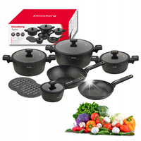 Zestaw garnków i patelni 12 ele. garnki, powłoka non-stick, KLAUSBERG