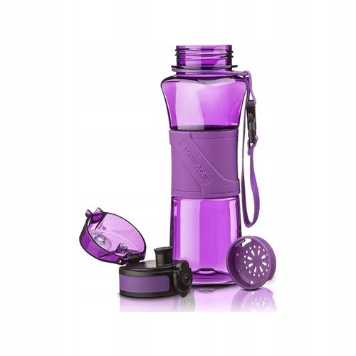 BUTELKA NA WODĘ SPORTOWA 550ML SHAKER DO BIAŁKA DO ODŻYWEK TRITAN FIOLETOWY na Arena.pl