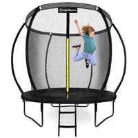 Trampolina HyperMotion dla dzieci 244 cm z siatką wewnętrzną i drabinką