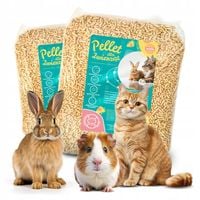 ŻWIREK DREWNIANY PELLET JASNY XXL DLA KOTA ŚWINKI KRÓLIKA ZWIERZĄT