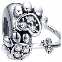 CHARMS STOPER ŁAPA PSA srebro 925 zawieszka pies łapka charms srebrny S925