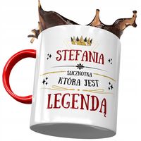 Kubek Czerwony Dla Stefanii Koleżanki Na Prezent Z Nadrukiem Ze Zdjęciem
