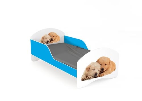 Łóżko dziecięce LEO2 160x80 biało-niebieskie na Arena.pl