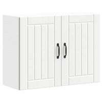 Szafka ścienna kuchenna Lucca Biała, drewno klejone