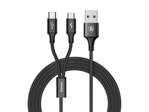 Kabel Baseus 2w1 micro USB + USB-C Rapid Series 120cm na Arena.pl