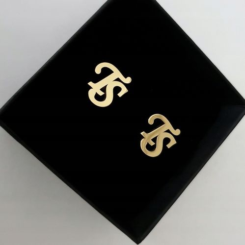 spinki do mankietów z Twoimi Inicjałami - mosiądz na Arena.pl