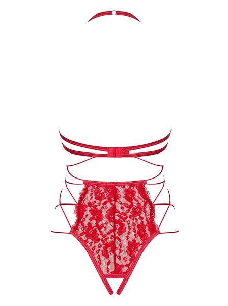 Rediosa body otwarte czerwone - Obsessive L/XL zdjęcie 4