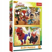 TREFL 34432 Puzzle 2x24 Spidey i dinozaury