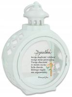 Latarenka ZNICZ okrągły personalizowany z nadrukiem DLA DZIADKA z dedykacją