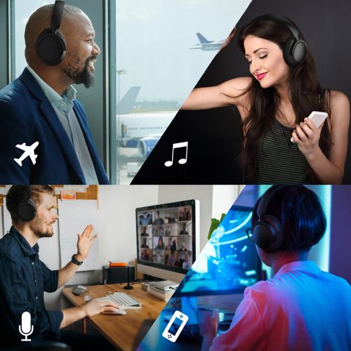 Słuchawki PREMIUM 70h Bluetooth PowerLocus Moonfly / Mikrofon / ANC + Etui na Arena.pl