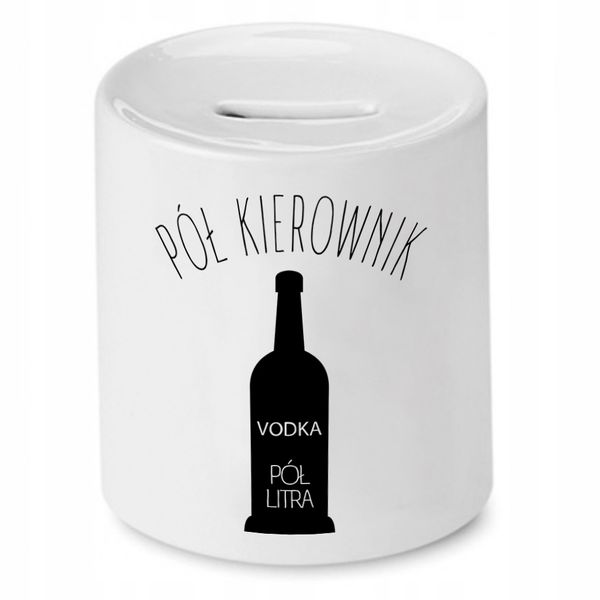 Skarbonka Dla Kierownika Pół Kierownik Pół Litra Z Nadrukiem Ze Zdjęciem zdjęcie 1