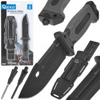 Nóż taktyczny GEKO 275/135mm z kaburą BLACK SURVIVAL SERIES