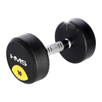 Hantla Ciężarek Gumowany Chromowany Do Ćwiczeń Treningu Siłowego HMS 10 kg