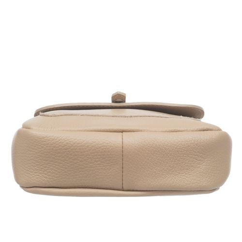 VERA PELLE torebka damska skórzana listonoszka z paskiem V645 srebrna na Arena.pl