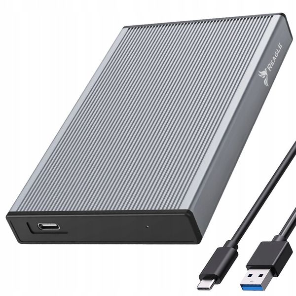 REAGLE Obudowa na dysk HDD SSD 2,5" Kieszeń SATA USB-C 3.1 Aluminium 6 Gbps zdjęcie 1