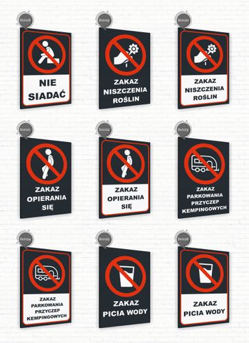 Tabliczka znak informacyjny 20x15 Antracyt ZAKAZ UŻYWANIA WINDY POŻAR na Arena.pl