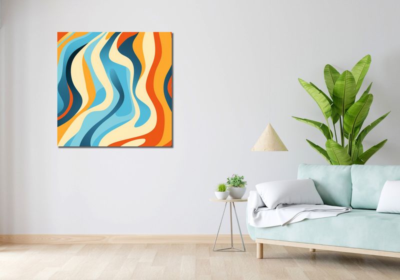 Obraz 90x90cm Tańczące Fale zdjęcie 2