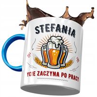 Kubek Błękitny Dla Stefanii Koleżanki Na Prezent Z Nadrukiem Ze Zdjęciem