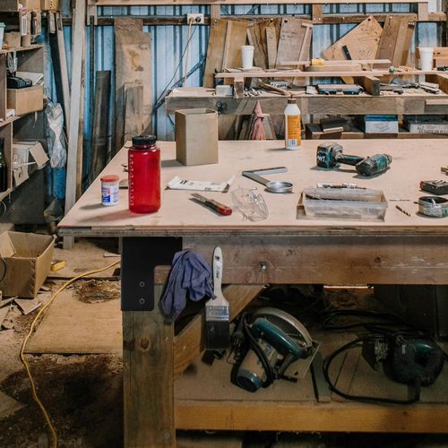 UŻYWANE Kątowniki stalowe Cskunxia 8 szt. wsporniki narożne do blatu tarasu na Arena.pl