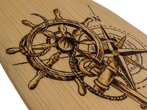 Pagaj John Paddle Ozdoba Wypalany Malowany 110 cm - Sailing 110 cm na Arena.pl