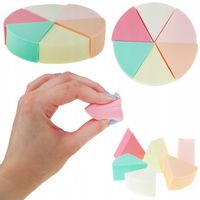 GĄBECZKI DO MAKIJAŻU GĄBKA PUDRU TRÓJKĄTNA 6SZT