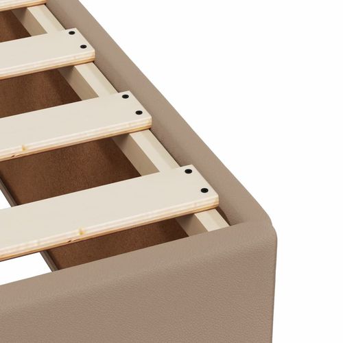 Łóżko kontynentalne z materacem, cappuccino, 120x190cm ekoskóra na Arena.pl