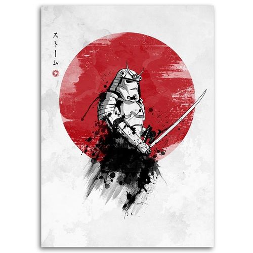 Obraz na płótnie – Canvas, Abstrakcyjny samurai 40x60 na Arena.pl