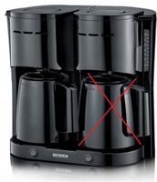 Severin KA 9315 Ekspres przelewowy Podwójny 1,25 l czarny