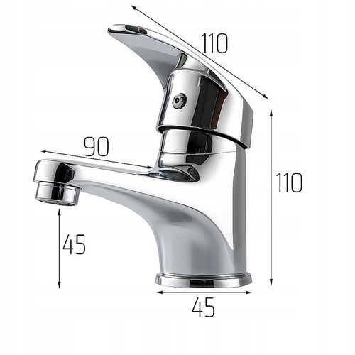 BATERIA UMYWALKOWA NISKA ŁAZIENKOWA NABLATOWA CHROM KRAN DO UMYWALKI MAŁA na Arena.pl