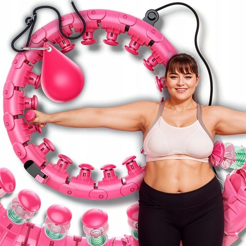 HULA HOP Z OBCIĄŻENIEM PLUS SIZE XXL WYPUSTKAMI ODCHUDZAJĄCE SKŁADANE SMART na Arena.pl