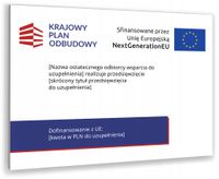 KPO Krajowy Plan Odbudowy TABLICA PCV 30 x40 TANIA - TABLICA Unijna