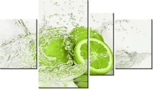 120CM 70 OBRAZ 4 ELEM LIMONKA WODZIE ŚCIENNY na Arena.pl