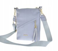 Laura Biaggi - torebka listonoszka chwost jasny niebieski groszek L323012