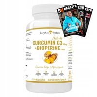 NATURAL HERBS KURKUMINA + PIPERYNA 120 KAPS PAMIĘĆ ODPORNOŚĆ METABOLIZM