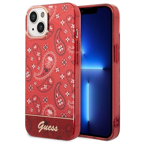 Etui Guess do iPhone 15 Plus, iPhone 14 Plus, Czerwony zdjęcie 1